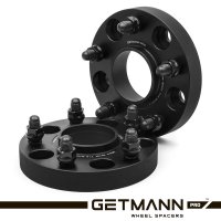 GETMANN | Колёсная проставка-адаптер 25мм PCD 5x127 DIA 71.6 со шпильками 14x1.5 для Jeep, Dodge (Кованая)