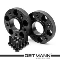 GETMANN | Колесная проставка-адаптер 25мм PCD 5x120 DIA с 74.1 на 72.6 с футорками 12x1.5 для BMW (Кованая) под болты 12х1.5