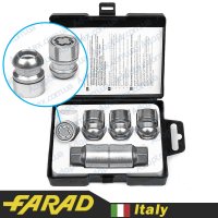 FARAD STARLOCK | Гайки секретки М12х1.5х30мм Сфера Вращающееся кольцо (Acura, Honda) + запасной ключ под 19