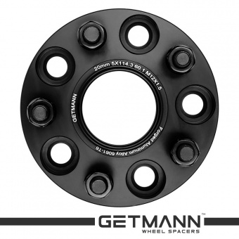 GETMANN | Колесная проставка-адаптер 20мм PCD 5x114.3 DIA 60.1 со шпильками 12x1.5 для Geely, Lexus, Suzuki, Toyota (Кованая)