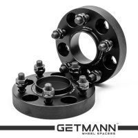 Колесная проставка-адаптер 25мм PCD 5х114.3 DIA 67.1 со шпильками 12x1.5 для Citroen, Dodge, Geely, Hyundai, Mazda, Mitsubishi, Peugeot (Кованая)