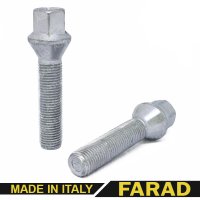 Болт колесный М12x1.5x47мм Конус Цинк Ключ 17 Farad (Италия) Удлиненный