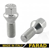 Болт колесный М14x1.5x30мм Конус Цинк Ключ 17 Farad (Италия)