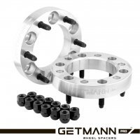 GETMANN | Колёсная проставка-адаптер 25мм PCD 6x139.7 DIA 108.1 со шпильками 12x1.5 для Mitsubishi на переднюю ступицу (Без центровочного выступа)
