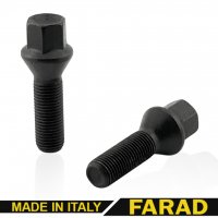 Болт колесный  М14x1.5x47 мм Конус Цинк Ключ 17 Чорный FARAD 