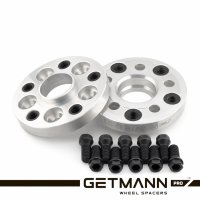 GETMANN | Колёсная проставка-адаптер 20мм PCD 5x112 DIA 66.6 на 5х130 DIA 71.6 с футорками 14х1.5(Кованый алюминий)