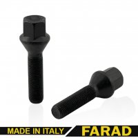 Болт колесный  М12x1.25x42 мм Конус Цинк Ключ 17 Чорный FARAD 