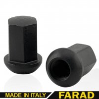 Гайка колесная М14x1,5x36мм Сфера R14 Цинк Черный Ключ 19 под оригинальные диски (Acura, Honda)  Farad Италия