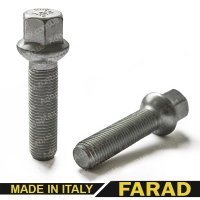 Болт колесный М12x1,5x45мм Сфера (Удлиненный) Цинк Ключ 17 Farad (Италия)