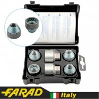 FARAD STARLOCK | Гайки секретки 14x1.5x25 Конус ключ 21 Вращающееся кольцо + запасной ключ под 21