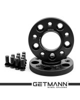 GETMANN | Колесная проставка-адаптер 20мм PCD 5x112 DIA 66.6 з футорками 15x1.25 для Mercedes-Benz GLE 2019; GLS 2020 (Кованая)Черная