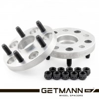 GETMANN | Переходная проставка 15мм с 5x114.3 DIA  70.5 на 5x112 DIA 66.6 со шпильками 12x1.5(Кованый алюминий)