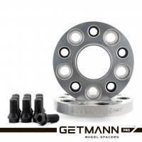 GETMANN | Колёсная проставка-адаптер 20мм PCD 4x100 DIA 57.1 на 4х114.3 DIA 56.6 с футорками 12х1.5(Кованый алюминий)