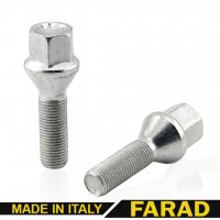 Болт колесный  М12x1.25x33 мм Конус Цинк Ключ 17 FARAD 