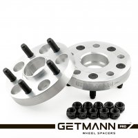 GETMANN | Колёсная проставка-адаптер 25мм PCD 4x100 DIA 56.6 на 4х114.3 DIA 73.1 со шпильками 12х1.5(Кованый алюминий)