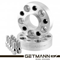 GETMANN | Колёсная проставка-адаптер 35мм PCD 5x112 DIA 66.5 на 5х130 DIA 71.6 с футорками 14х1.5(Кованый алюминий)