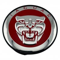 Колпачки на диски Jaguar (59/50) Красные 9W9M-1A096-AC4