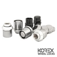 Korex | Гайки секретные М12x1.5x33 Конус увеличенный Вращающееся кольцо Ключ 19-21 (Ford) под оригинальные диски