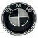 Колпачки на диски BMW (56/53) Черный/Белый 6136850834