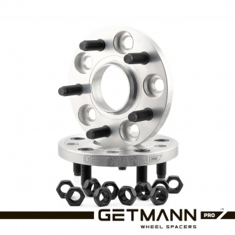 Переходная проставка 15мм с 5x114.3 DIA 67.1 на 5x112 DIA 66.6 со шпильками 12x1.5 для Hyundai, Kia, Mazda, Mitsubishi (Кованый алюминий)