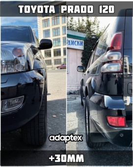 GETMANN | Колесная проставка-адаптер 30мм PCD 6x139.7 DIA 106.1 со шпильками 12x1.5 для Lexus GX460, GX470, Toyota Land Cruiser Prado 120, 150 (Кованая)