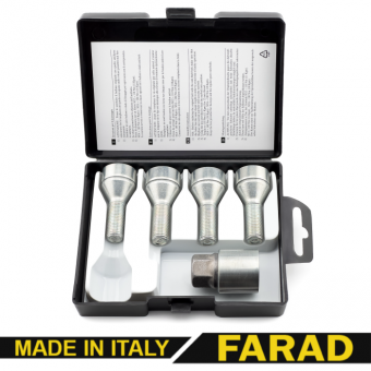 FARAD STARLOCK | Болты секретки М12x1.25x28мм Конус Вращающееся кольцо (Jeep Cherokee 2014-2022; Chrysler 200; Dodge Dart) Ключ 19