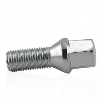 Болт колесный М14x1.5x28мм Конус Хром Ключ 17 (Alfa Romeo, BMW, Fiat, Citroen, Saab, Peugeot, Renault, Volvo)