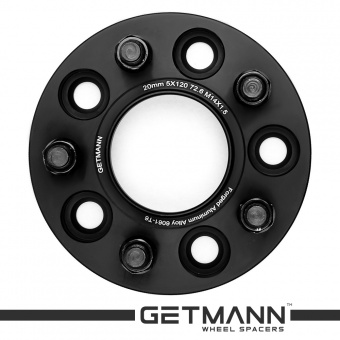 GETMANN | Колесная проставка-адаптер 20мм PCD 5x120 DIA 72.6 со шпильками 14x1.5 для Land Rover (Кованая)