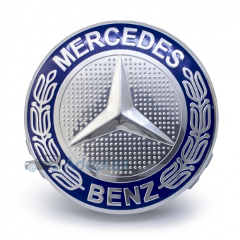 Колпачки на диски Mercedes (75/70) синие A1714000025 (с кольцом)
