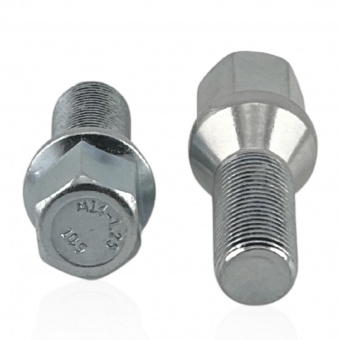 Болт колесный М14x1.25x28мм Конус Цинк Ключ 17 (BMW, Mini) под оригинальные диски