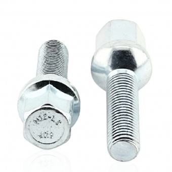 Болт колесный М12x1.5x40мм Сфера Цинк Ключ 17 (Audi, Seat, Skoda, Volkswagen) Удлиненный