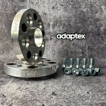 Переходная проставка 20мм с 5x100 DIA 57.1 на 5x112 DIA 57.1 с футорками 14x1.5 для Audi, Skoda, Volkswagen | GETMANN