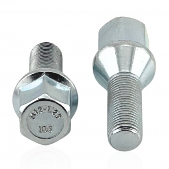 Болт колесный М14x1.5x32мм Конус Цинк Ключ 17 (BMW, Volvo, Fiat, Citroen, Saab, Peugeot) Удлиненный