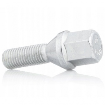 Болт колесный М14x1.5x24мм Конус Цинк Ключ 17 (Alfa Romeo, BMW, Fiat, Citroen, Saab, Peugeot, Renault, Volvo) для железных дисков