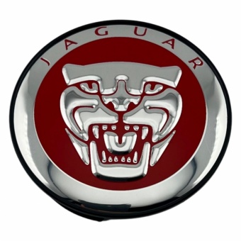 Колпачки на диски Jaguar (59/50) Красные 9W9M-1A096-AC4